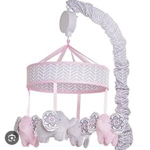 Wendy Bellissimo Pink and Gray Elephant Mobile
